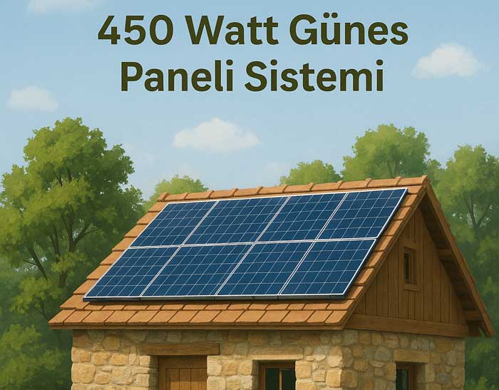 Bağ Ev için Güneş Paneli Sistemi 450 Watt
