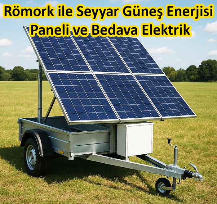 Römork ile Seyyar Güneş Enerjisi Paneli ve Bedava Elektrik